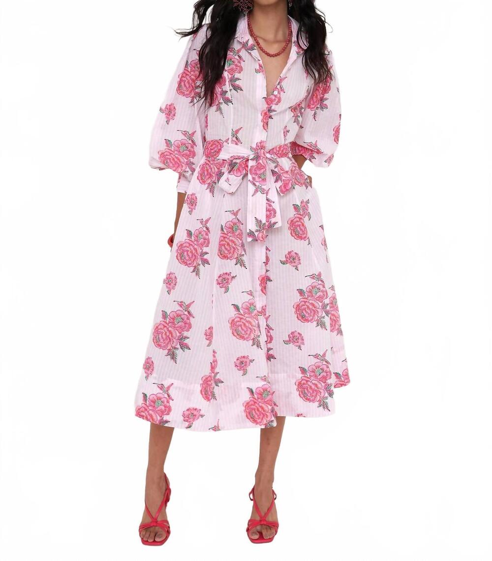 NEW BANJANAN women's harris shirt dress in prism